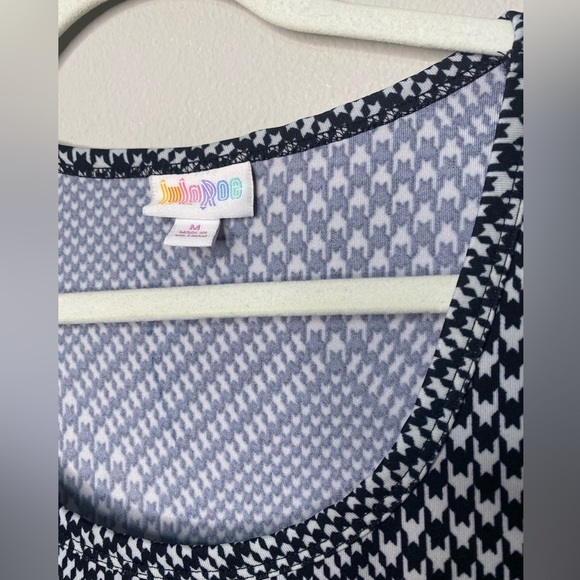 LuLaRoe Black & White Houndstooth Fit & Flare Dress (Size M) – With Pockets! - Picture 3 of 3